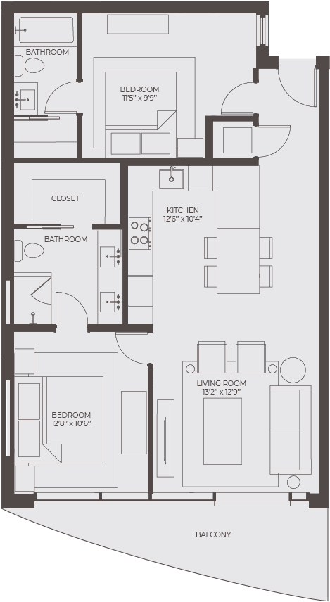 Unit C2 layout.