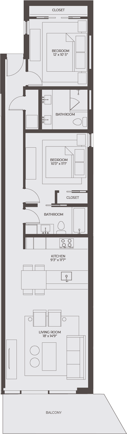 Unit D layout.